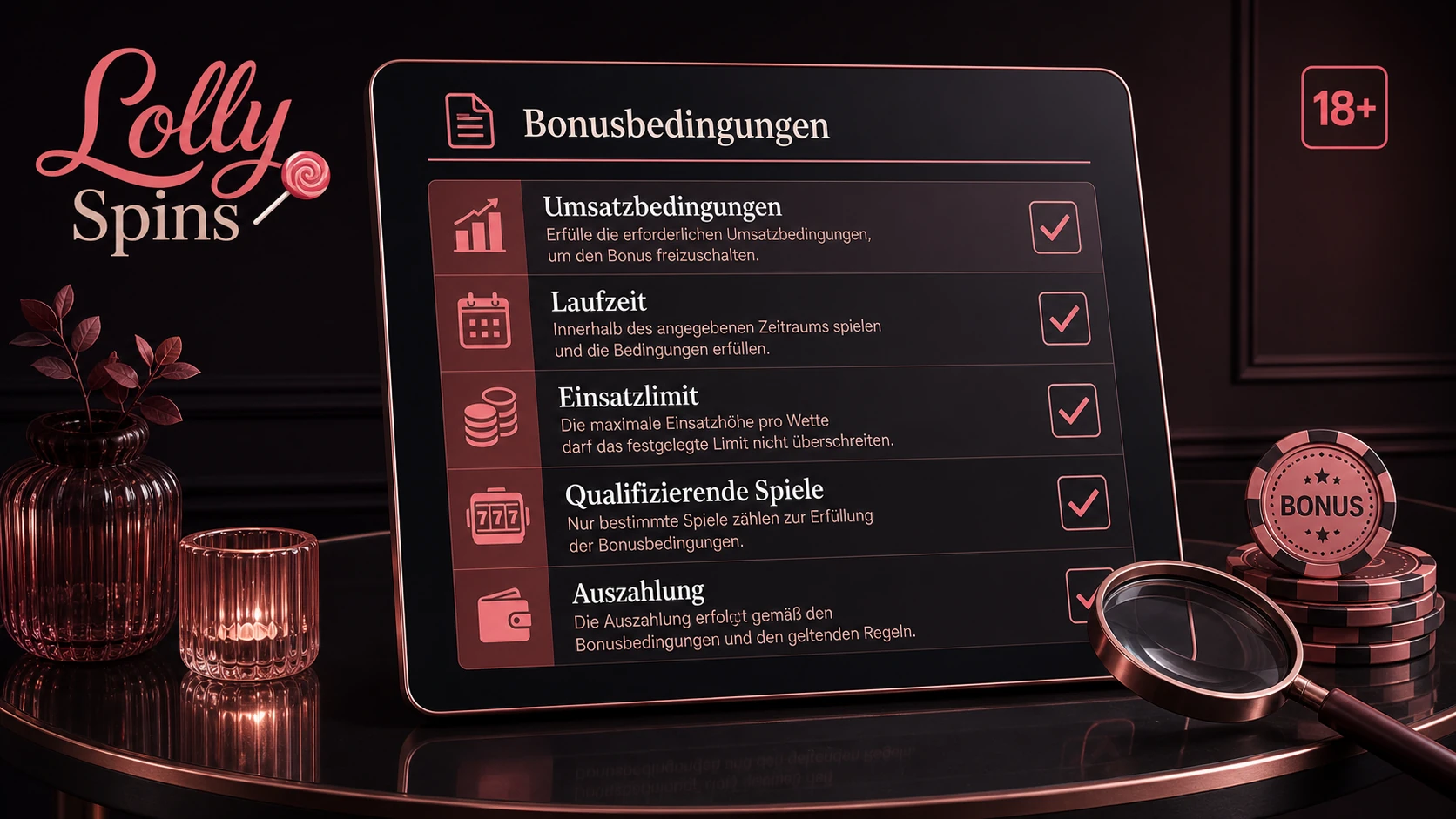 Bonusbedingungen richtig verstehen