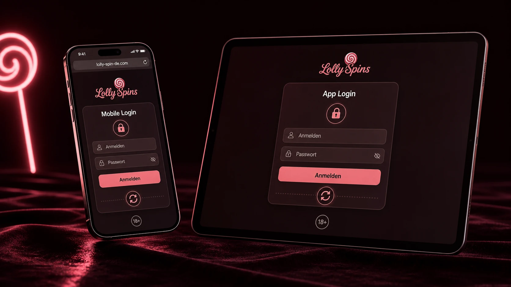 Lolly Spins Mobile Login und App Login